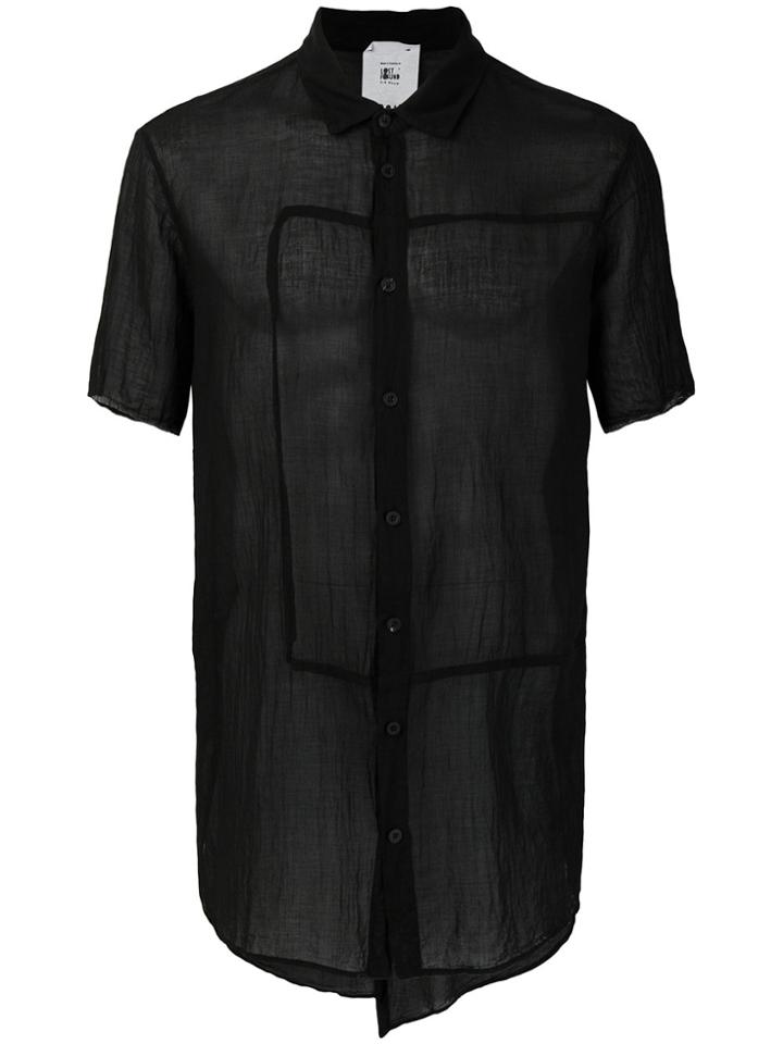 Lost & Found Rooms Short-sleeved Sheer Shirt - Black