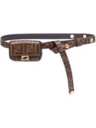 Fendi Ff Logo Belt Bag - Brown