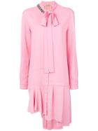No21 Asymmetric Shirt Dress - Pink & Purple