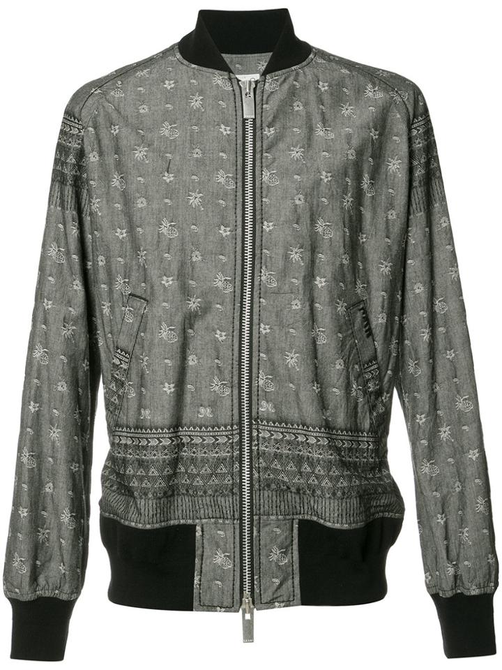 Sacai Printed Bomber Jacket - Black