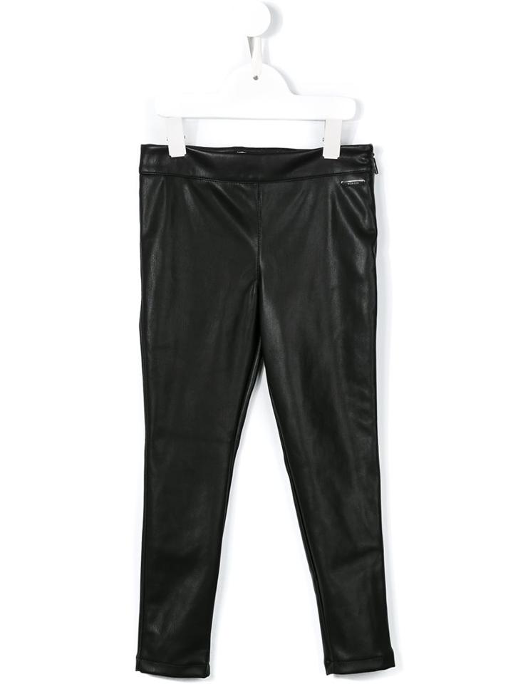 Msgm Kids Faux Leather Leggings, Girl's, Size: 12 Yrs, Black