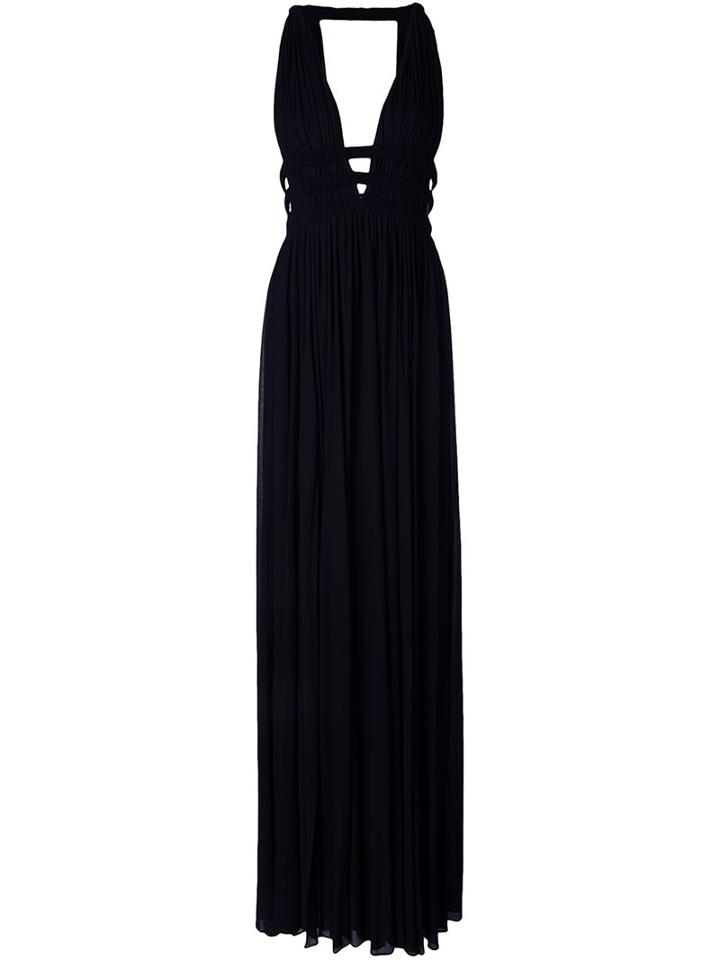 Jay Ahr Sleeveless V-neck Long Dress