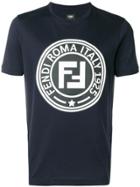 Fendi Printed Ff Logo T-shirt - Blue
