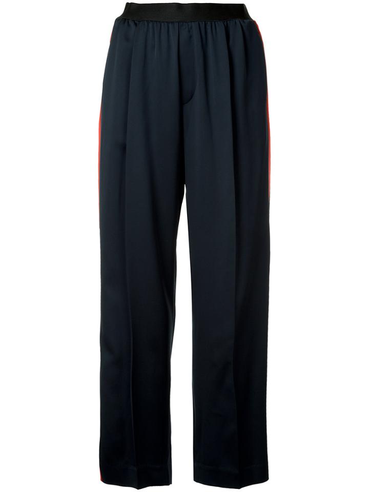 Astraet Side Stripe Wide Trousers - Blue
