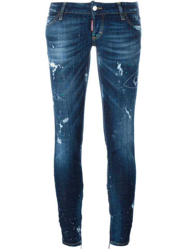 Dsquared2 'skinny' Jeans, Women's, Size: 46, Blue, Cotton/spandex/elastane/polyester