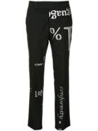 Comme Des Garçons Vintage Glitter Logo Pants - Black