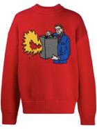 Ader Error Kings Man Knit Jumper - Red