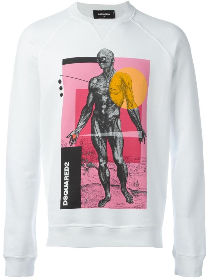 Dsquared2 'sexy Muscle Fit' Sweatshirt, Men's, Size: Small, White, Cotton