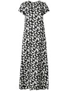 La Doublej Bird Print Dress - Black
