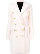 Balmain Double Breasted Coat, Women's, Size: 38, Pink/purple, Virgin Wool/cashmere/viscose/cotton