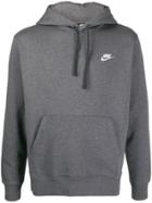 Nike Embroidered Logo Hoodie - Grey