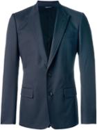 Dolce & Gabbana Formal Blazer, Men's, Size: 48, Blue, Cotton/silk/polyester/polyester