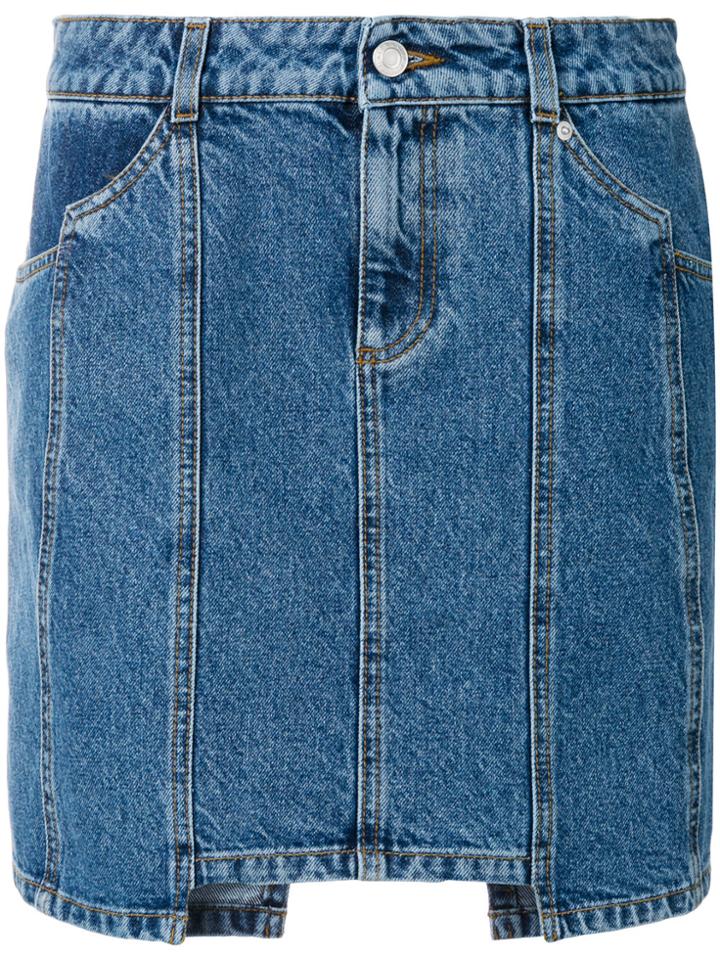 Alexander Mcqueen Denim Mini Skirt - Blue