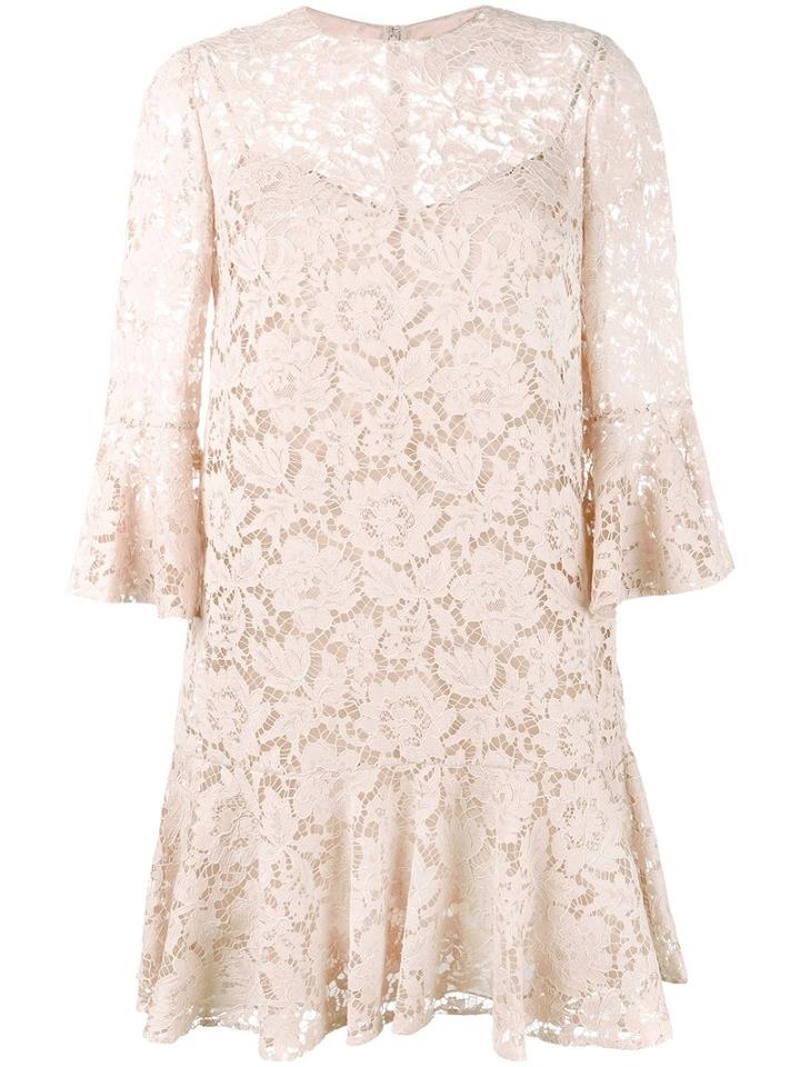 Valentino Heavy Lace Mini Dress, Women's, Size: 40, Pink/purple, Silk/spandex/elastane