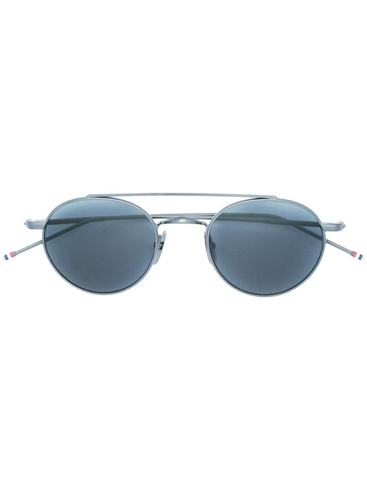Thom Browne Eyewear Round Aviator Style Sunglasses - Black