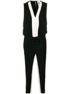 8pm Two-tone Jumpsuit - Black