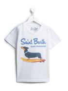 Mc2 Saint Barth Kids Dog Print T-shirt
