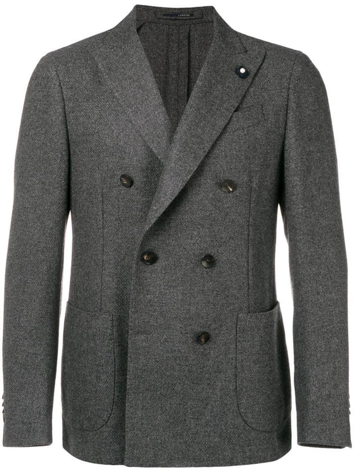 Lardini Double-breasted Blazer - Grey
