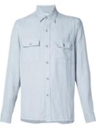 John Elliott Patch Pocket Shirt, Men's, Size: Large, Grey, Tencel