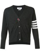 Thom Browne 4-bar Short Cashmere Cardigan - Grey