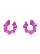 Gaviria Purple Ravioli Silver Plated Earrings - Pink & Purple