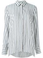 Brunello Cucinelli Striped Shirt, Women's, Size: Small, White, Silk