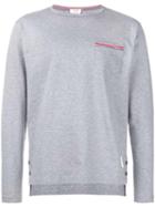 Thom Browne Patch Pocket T-shirt, Men's, Size: 1, Grey, Cotton