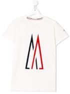 Moncler Kids Teen Logo Printed T-shirt - White