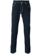Jacob Cohen Straight-leg Jeans, Men's, Size: 38, Blue, Cotton/spandex/elastane