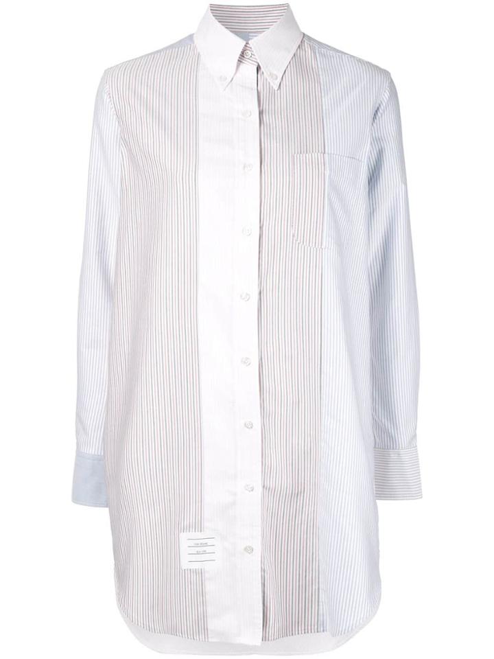Thom Browne Striped Shirt Dress - Multicolour
