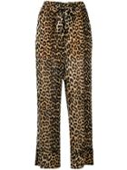 Ganni Leopard Print Trousers - Nude & Neutrals