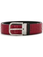 Fendi Debossed Ff Belt - Red