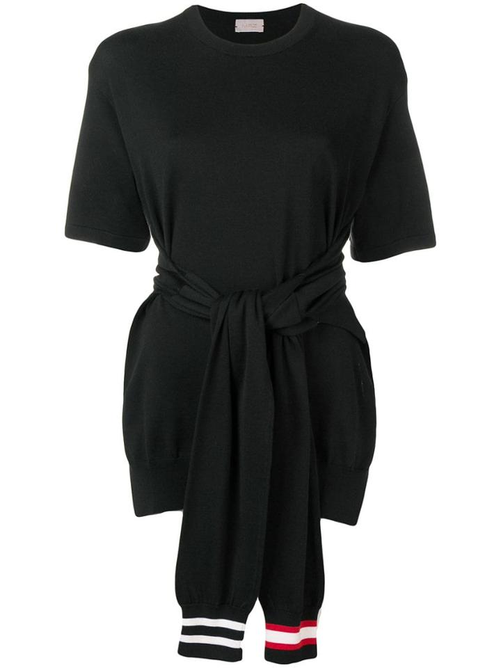 Mrz Waist Tie T-shirt - Black