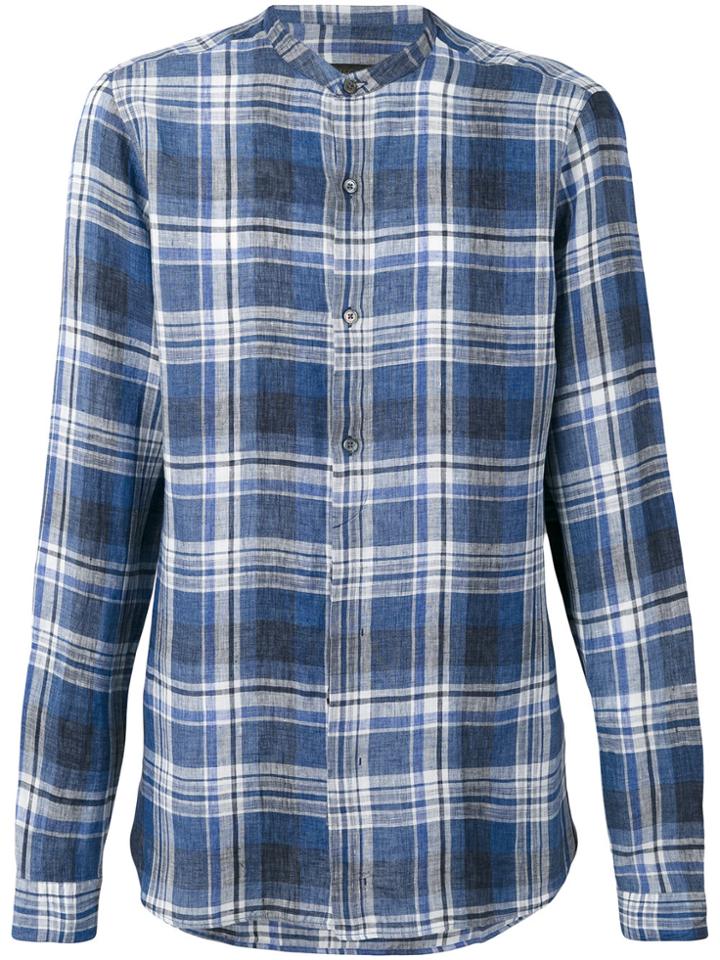 Z Zegna Checked Shirt - Blue