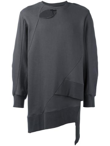 Bmuet(te) Cut-out Detail Sweatshirt, Men's, Size: Medium, Grey, Cotton