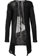 Barbara I Gongini Open Cardigan, Adult Unisex, Black, Wool