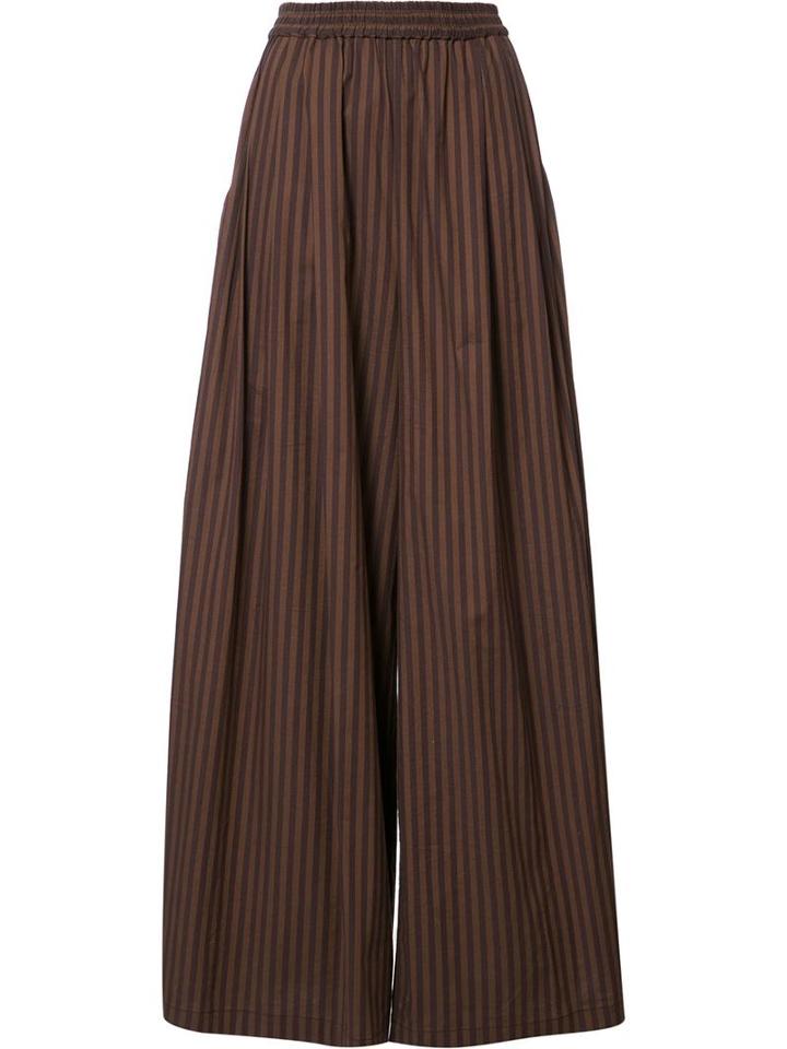 Tome 'wide Stripe Long Karate' Trousers, Women's, Size: Xs, Brown, Cotton