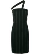 Versace Vintage Pinstriped Mini Dress - Black