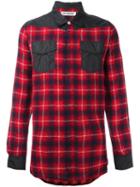 Off-white Checked Button Down Shirt, Adult Unisex, Size: Small, Black, Polyamide/virgin Wool