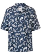 Wooyoungmi Paisley Print Short Sleeve Shirt - Blue