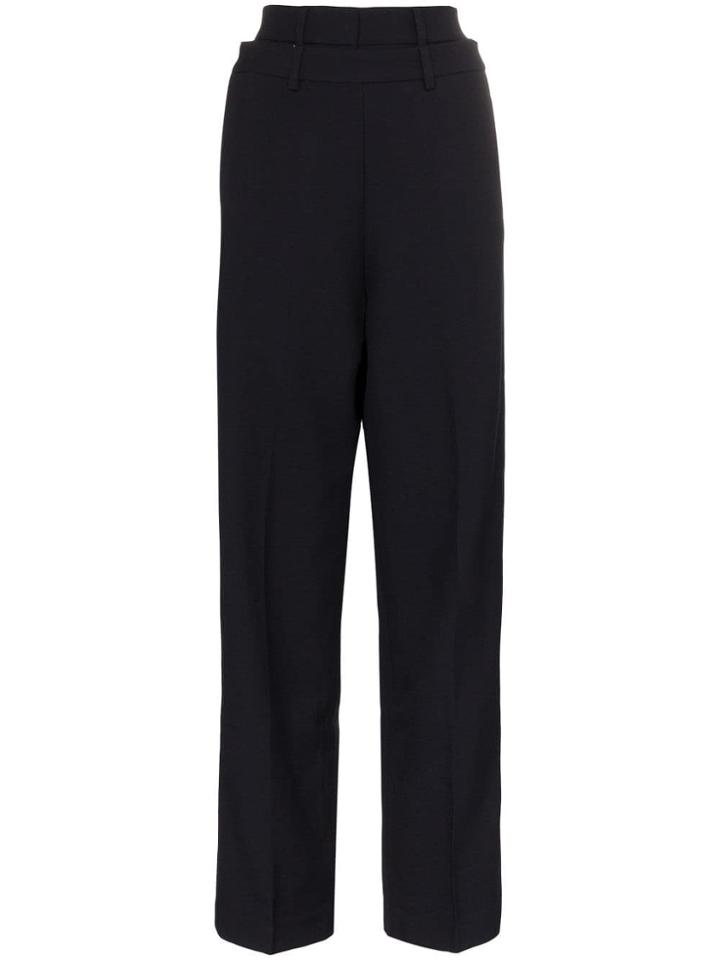 Shushu/tong Double Waist Wool Trousers - Blue