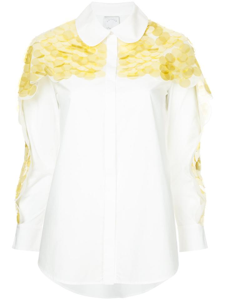 Huishan Zhang Paillette Shirt - White
