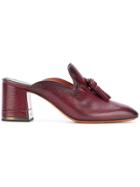 Santoni Double Tassel Mules - Red