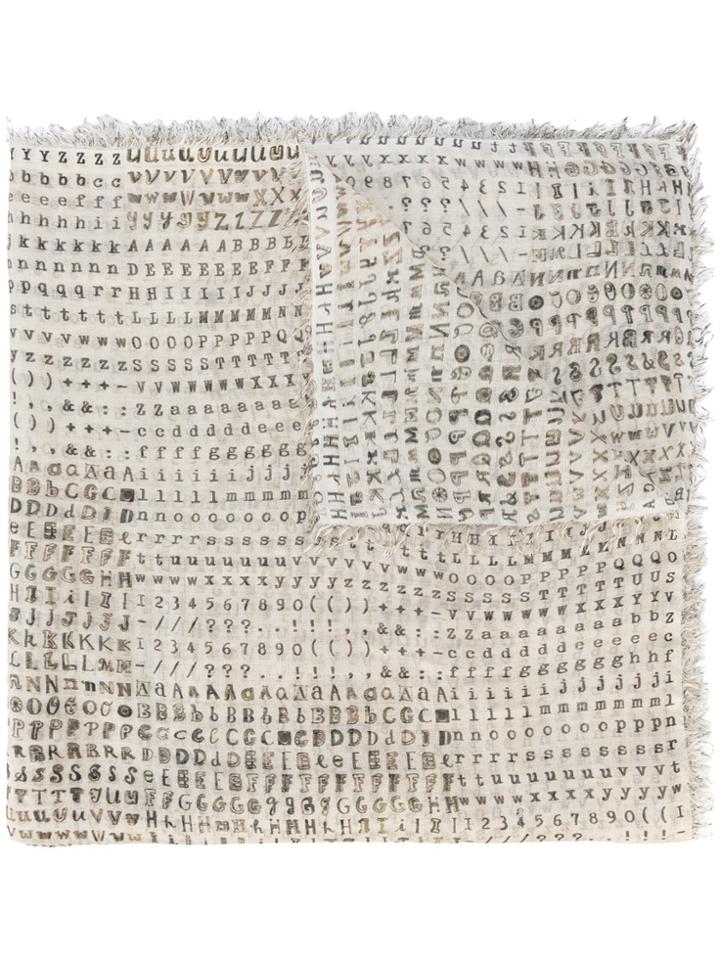 Faliero Sarti Letterine Scarf - Nude & Neutrals