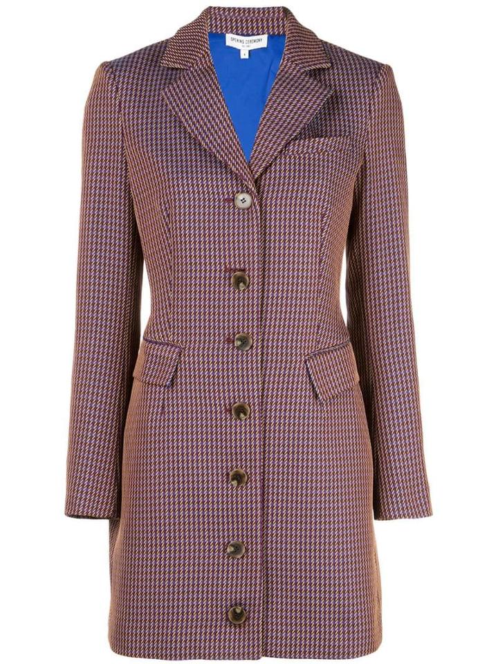 Opening Ceremony Houndstooth Blazer Dress - Blue