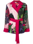 F.r.s For Restless Sleepers Floral Print Belted Jacket - Pink