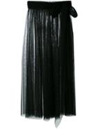 Msgm - Sheer Tulle Skirt - Women - Polyamide - 42, Black, Polyamide