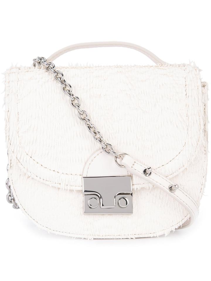 Loeffler Randall Mini Saddle Crossbody Bag, Women's, White, Nappa Leather