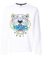 Kenzo Embroidered Tiger Logo Sweatshirt - White