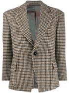Vivienne Westwood Anglomania Fitted Checked Blazer - Brown